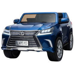 Lexus LX570 Lakierowane Autko dla 2 dzieci Niebieski  SUV + Pilot