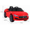 Maserati Ghibli na akumulator dla dzieci Czerwony + Pilot + Wolny Start + EVA + MP3 USB + LED