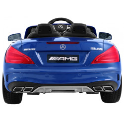 Mercedes AMG SL65 dla dzieci Lakier Niebieski + Pilot + Bagażnik + Regulacja siedzenia + MP3 LED + Wolny Start