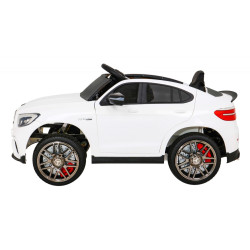 Mercedes Benz GLC63S dla dzieci, Biały SUV + Pilot + Napęd 4x4