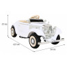 Mercedes Benz Retro 540A dla dzieci Biały + Tryb "Rodzica" + Pilot + Panel audio + LED
