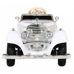 Mercedes Benz Retro 540A dla dzieci Biały + Tryb "Rodzica" + Pilot + Panel audio + LED