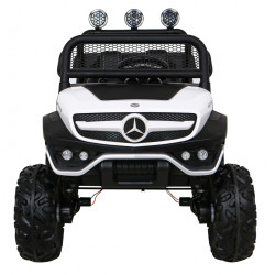 Mercedes Benz Unimog dla dzieci Biały + Napęd 4x4 + Pilot + Bagażnik + Wolny Start + MP3 LED