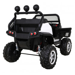 Mercedes Benz Unimog dla dzieci Biały + Napęd 4x4 + Pilot + Bagażnik + Wolny Start + MP3 LED