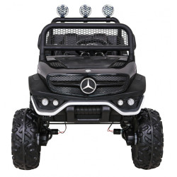 Mercedes Benz Unimog dla dzieci Czarny + Napęd 4x4 + Pilot + Bagażnik + Wolny Start + MP3 LED