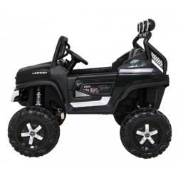 Mercedes Benz Unimog dla dzieci Czarny + Napęd 4x4 + Pilot + Bagażnik + Wolny Start + MP3 LED