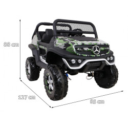 Mercedes Benz Unimog dla dzieci Lakier Moro + Napęd 4x4 + Pilot + Bagażnik + Wolny Start + Radio MP3 + LED