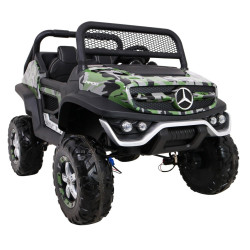 Mercedes Benz Unimog dla dzieci Lakier Moro + Napęd 4x4 + Pilot + Bagażnik + Wolny Start + Radio MP3 + LED