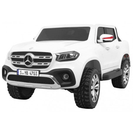 Mercedes Benz X-Class dla dzieci Biały Pickup + Pilot + Napęd 4x4