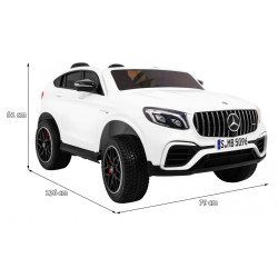 Auto Mercedes GLC 63S dla dzieci Biały SUV + Napęd 4x4