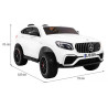 Auto Mercedes GLC 63S dla dzieci Biały SUV + Napęd 4x4