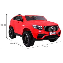Auto Mercedes GLC 63S dla dzieci Czerwony Suv + Napęd 4x4