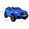 Auto Mercedes GLC 63S dla dzieci - Niebieski SUV + Napęd 4x4