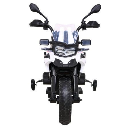 Motor BMW F850 GS na akumulator dla dzieci Biały + Kółka pomocnicze + Audio LED + Wolny Start + EVA