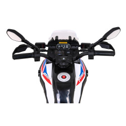 Motor BMW F850 GS na akumulator dla dzieci Biały + Kółka pomocnicze + Audio LED + Wolny Start + EVA