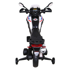 Motor BMW F850 GS na akumulator dla dzieci Biały + Kółka pomocnicze + Audio LED + Wolny Start + EVA