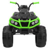 Quad ATV na akumulator dla dzieci Czarno-zielony + Koła EVA + Radio MP3 + LED + Wolny Start