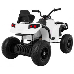 Quad ATV Air na akumulator dla dzieci Biały + Koła pompowane + Radio MP3 + Wolny Start