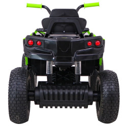 Quad ATV Air na akumulator dla dzieci Czarno-zielony + Koła pompowane + Radio MP3 + Wolny Start