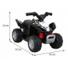 Quad Honda 250X TRX na akumulator Czarny + Klakson + LED + Ekoskóra