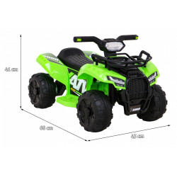 Quad Storm na akumulator dla dzieci Zielony + Silnik 25W + MP3 USB + LED