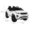 Range Rover Evoque na akumulator dla dzieci Biały SUV + Pilot
