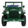 Autko Wojskowe Retro dla 3 dzieci Zielony Jeep Willys