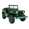 Autko Wojskowe Retro dla 3 dzieci Zielony Jeep Willys