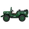 Autko Wojskowe Retro dla 3 dzieci Zielony Jeep Willys