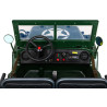 Autko Wojskowe Retro dla 3 dzieci Zielony Jeep Willys