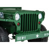 Autko Wojskowe Retro dla 3 dzieci Zielony Jeep Willys