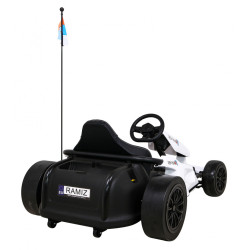 Gokart Speed 7 Drift King na akumulator dla dzieci Biały + Funkcja driftu + Sportowe siedzenie + 2 Prędkości + EVA