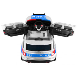 Auto SUV Policja na akumulator dla dzieci + Syreny + Światła + Megafon + Pilot