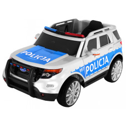 Auto SUV Policja na akumulator dla dzieci + Syreny + Światła + Megafon + Pilot