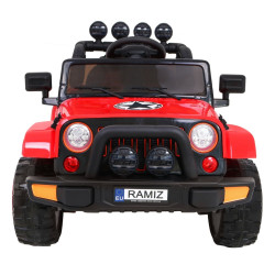 Auto Terenowe Full Time 4WD dla dzieci Czerwony + Napęd 4x4 + Pilot + Audio LED + Schowek