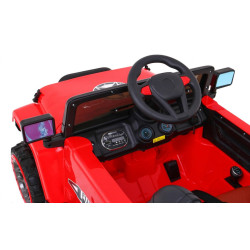 Auto Terenowe Full Time 4WD dla dzieci Czerwony + Napęd 4x4 + Pilot + Audio LED + Schowek
