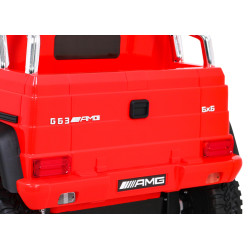 Mercedes G63 AMG Autko na akumulator Czerwony + Pilot + 6 kół EVA + Wolny Start + MP3 LED