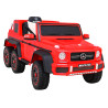 Mercedes G63 AMG Autko na akumulator Czerwony + Pilot + 6 kół EVA + Wolny Start + MP3 LED