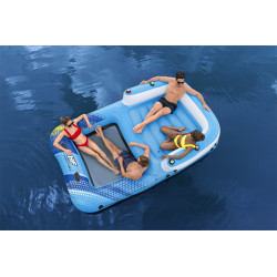 Dmuchana Wyspa do pływania 4-osobowa BESTWAY 305x186x58cm + Daszek + Siateczkowe dno