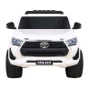 Toyota Hilux na akumulator dla dzieci Biały Pickup + Napęd 4x4 + Pilot + 2 bagażniki