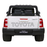 Toyota Hilux na akumulator dla dzieci Biały Pickup + Napęd 4x4 + Pilot + 2 bagażniki