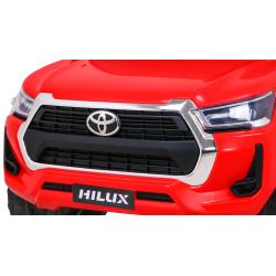 Toyota Hilux na akumulator dla dzieci Czerwony Pickup + Napęd 4x4 + Pilot