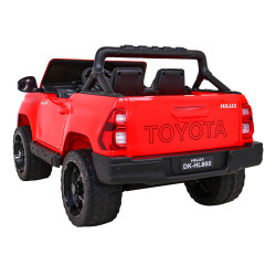 Toyota Hilux na akumulator dla dzieci Czerwony Pickup + Napęd 4x4 + Pilot