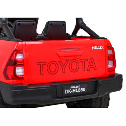 Toyota Hilux na akumulator dla dzieci Czerwony Pickup + Napęd 4x4 + Pilot