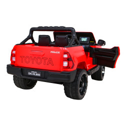 Toyota Hilux na akumulator dla dzieci Czerwony Pickup + Napęd 4x4 + Pilot