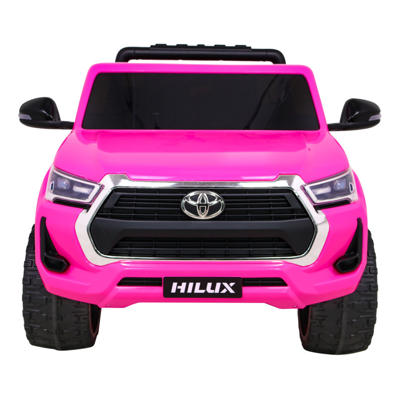 Toyota Hilux na akumulator dla dzieci, Różowy Pickup + Napęd 4x4 + Pilot