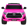 Toyota Hilux na akumulator dla dzieci, Różowy Pickup + Napęd 4x4 + Pilot