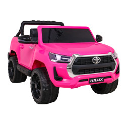 Toyota Hilux na akumulator dla dzieci, Różowy Pickup + Napęd 4x4 + Pilot