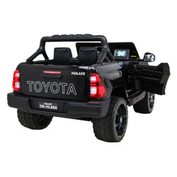 Toyota Hilux na akumulator dla dzieci Czarny Pickup + Napęd 4x4 + Pilot