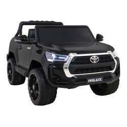Toyota Hilux na akumulator dla dzieci Czarny Pickup + Napęd 4x4 + Pilot